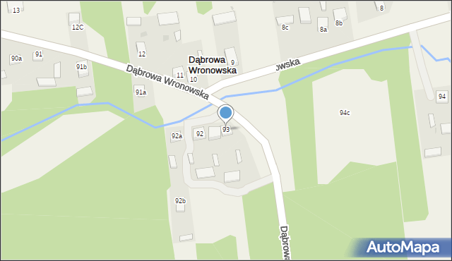 Dąbrowa Wronowska, Dąbrowa Wronowska, 93, mapa Dąbrowa Wronowska