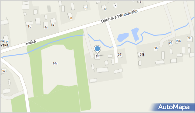 Dąbrowa Wronowska, Dąbrowa Wronowska, 94, mapa Dąbrowa Wronowska