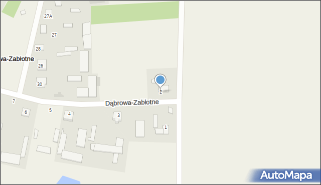 Dąbrowa-Zabłotne, Dąbrowa-Zabłotne, 2, mapa Dąbrowa-Zabłotne