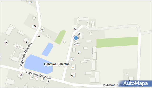 Dąbrowa-Zabłotne, Dąbrowa-Zabłotne, 27A, mapa Dąbrowa-Zabłotne