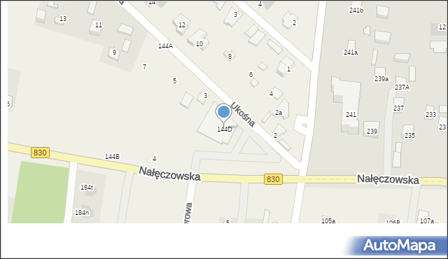 Dąbrowica, Dąbrowica, 144D, mapa Dąbrowica