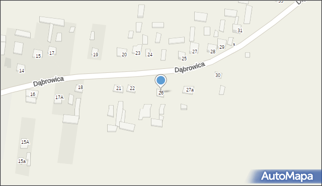 Dąbrowica, Dąbrowica, 26, mapa Dąbrowica