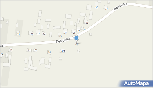 Dąbrowica, Dąbrowica, 30, mapa Dąbrowica