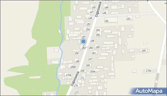 Dąbrowica, Dąbrowica, 161, mapa Dąbrowica