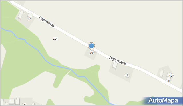 Dąbrowica, Dąbrowica, 36, mapa Dąbrowica