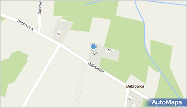 Dąbrowica, Dąbrowica, 41, mapa Dąbrowica