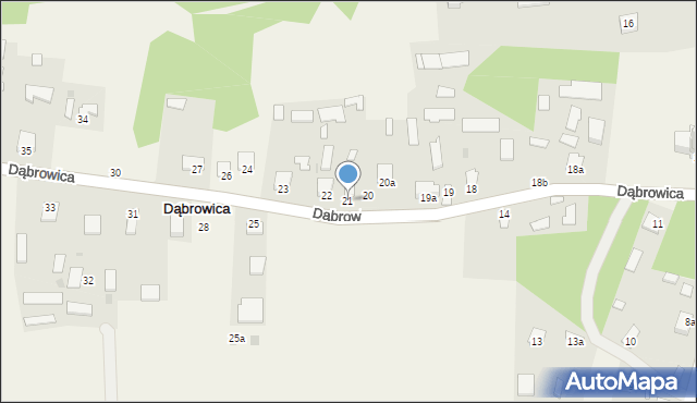 Dąbrowica, Dąbrowica, 21, mapa Dąbrowica