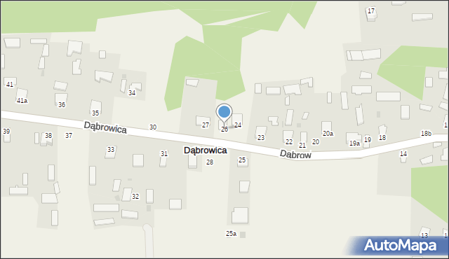 Dąbrowica, Dąbrowica, 26, mapa Dąbrowica