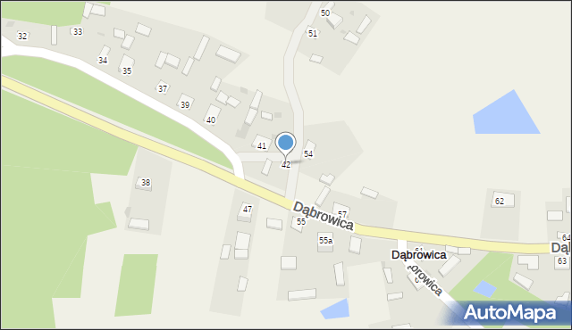 Dąbrowica, Dąbrowica, 42, mapa Dąbrowica