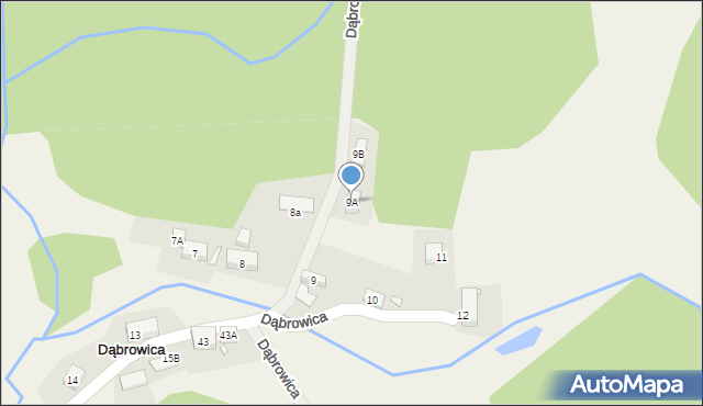 Dąbrowica, Dąbrowica, 9A, mapa Dąbrowica