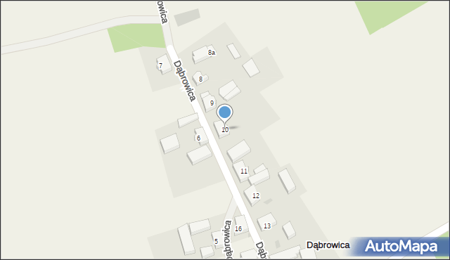Dąbrowica, Dąbrowica, 10, mapa Dąbrowica