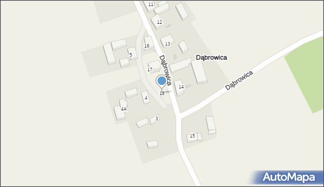 Dąbrowica, Dąbrowica, 18, mapa Dąbrowica