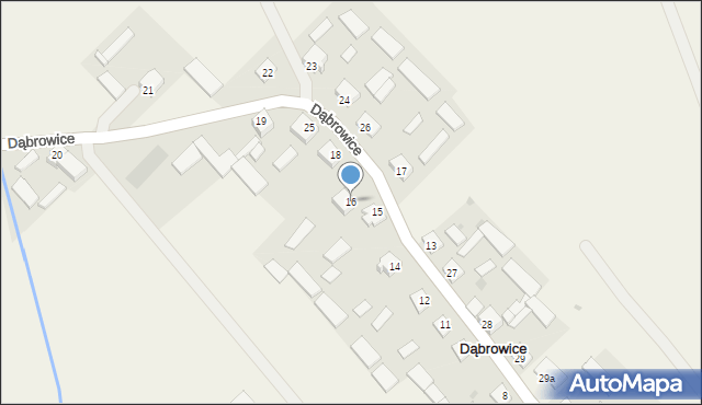 Dąbrowice, Dąbrowice, 16, mapa Dąbrowice