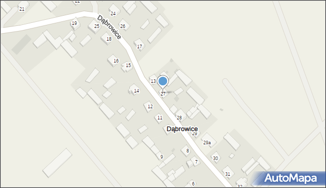 Dąbrowice, Dąbrowice, 27, mapa Dąbrowice