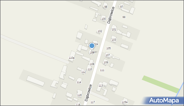 Dąbrowice, Dąbrowice, 106, mapa Dąbrowice