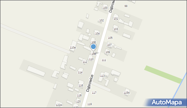 Dąbrowice, Dąbrowice, 108, mapa Dąbrowice