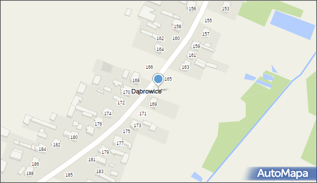 Dąbrowice, Dąbrowice, 167, mapa Dąbrowice