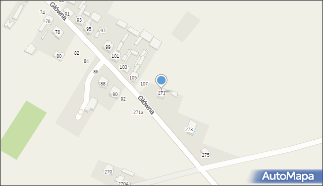 Dąbrowice, Dąbrowice, 271, mapa Dąbrowice