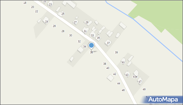 Dąbrowice, Dąbrowice, 36, mapa Dąbrowice