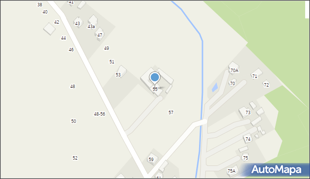 Dąbrowice, Dąbrowice, 55, mapa Dąbrowice