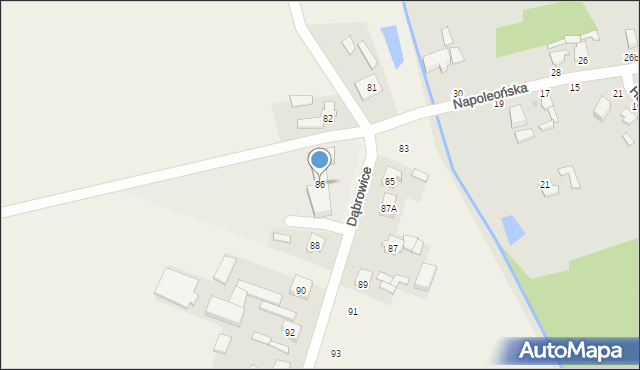 Dąbrowice, Dąbrowice, 86, mapa Dąbrowice