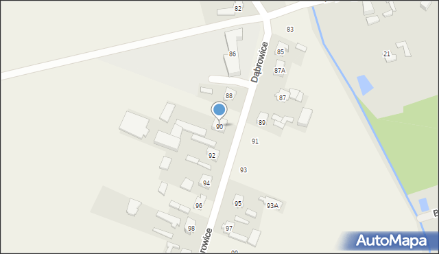 Dąbrowice, Dąbrowice, 90, mapa Dąbrowice