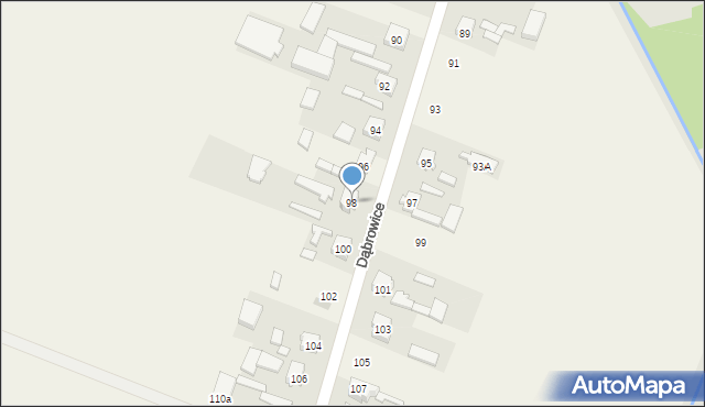 Dąbrowice, Dąbrowice, 98, mapa Dąbrowice