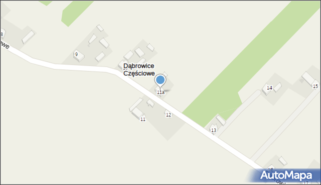 Dąbrowice Częściowe, Dąbrowice Częściowe, 11a, mapa Dąbrowice Częściowe