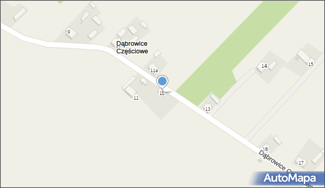 Dąbrowice Częściowe, Dąbrowice Częściowe, 12, mapa Dąbrowice Częściowe