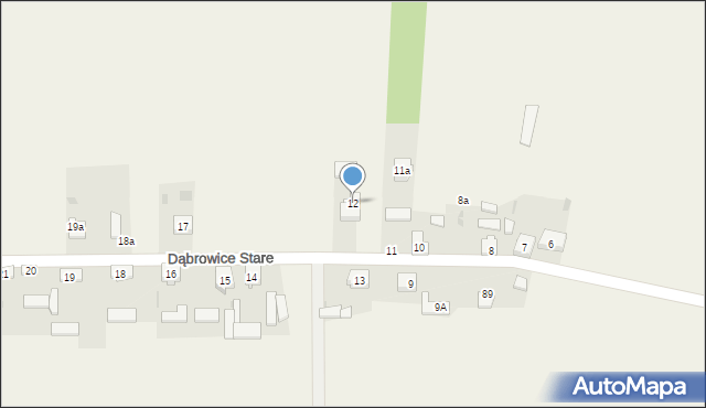 Dąbrowice Stare, Dąbrowice Stare, 12, mapa Dąbrowice Stare