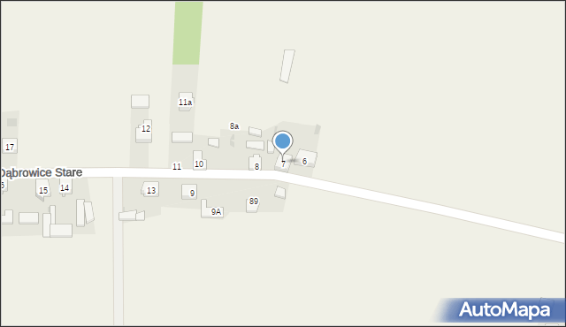 Dąbrowice Stare, Dąbrowice Stare, 7, mapa Dąbrowice Stare