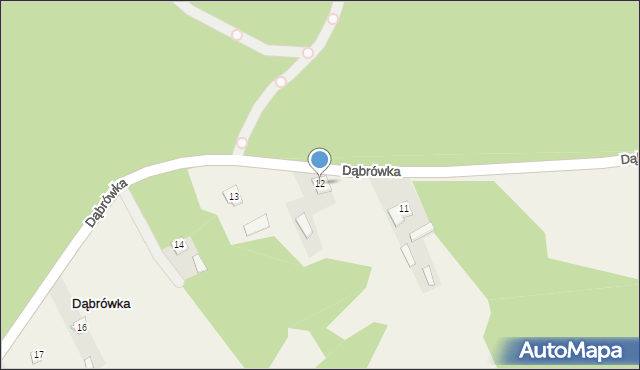 Dąbrówka, Dąbrówka, 12, mapa Dąbrówka