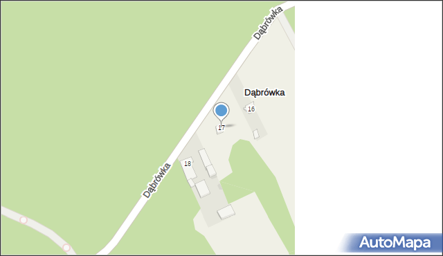 Dąbrówka, Dąbrówka, 17, mapa Dąbrówka