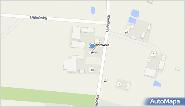 Dąbrówka, Dąbrówka, 17, mapa Dąbrówka