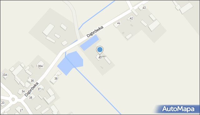 Dąbrówka, Dąbrówka, 40, mapa Dąbrówka