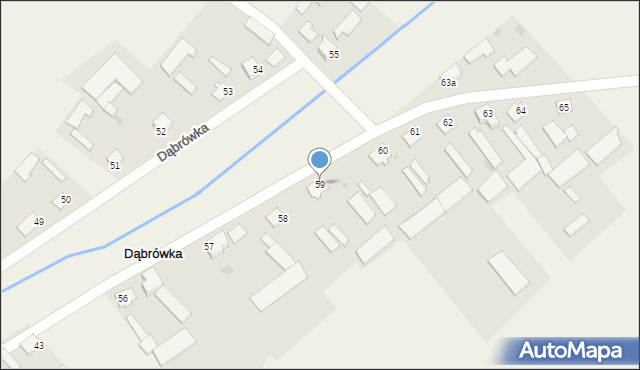 Dąbrówka, Dąbrówka, 59, mapa Dąbrówka