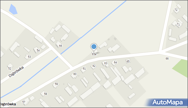 Dąbrówka, Dąbrówka, 63a, mapa Dąbrówka