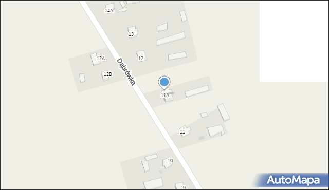 Dąbrówka, Dąbrówka, 11A, mapa Dąbrówka