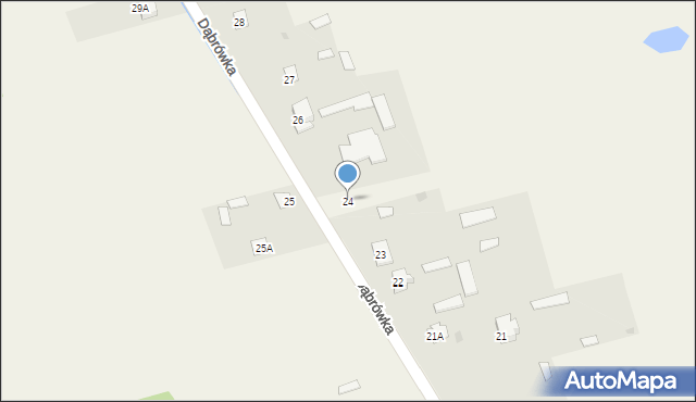 Dąbrówka, Dąbrówka, 24, mapa Dąbrówka