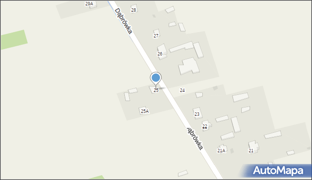 Dąbrówka, Dąbrówka, 25, mapa Dąbrówka