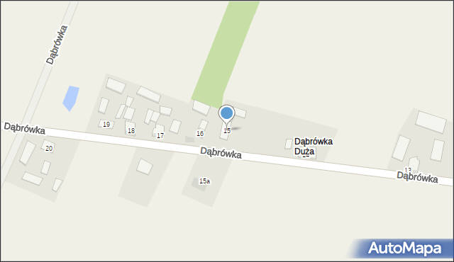 Dąbrówka, Dąbrówka, 15, mapa Dąbrówka