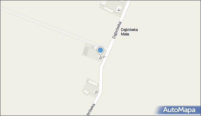 Dąbrówka, Dąbrówka, 42, mapa Dąbrówka