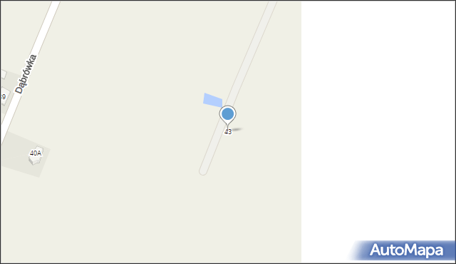 Dąbrówka, Dąbrówka, 43, mapa Dąbrówka