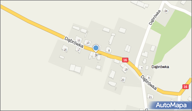 Dąbrówka, Dąbrówka, 18, mapa Dąbrówka