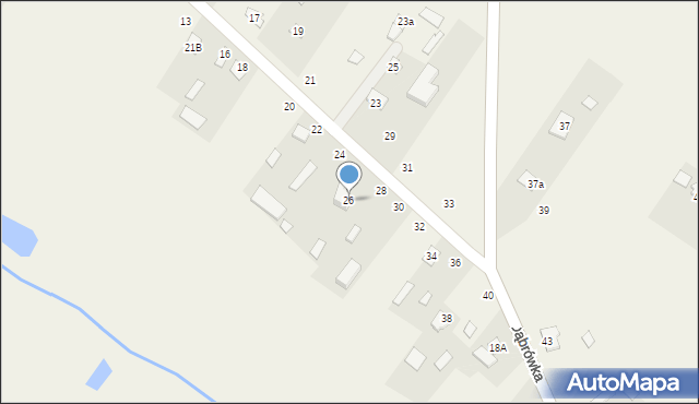 Dąbrówka, Dąbrówka, 26, mapa Dąbrówka
