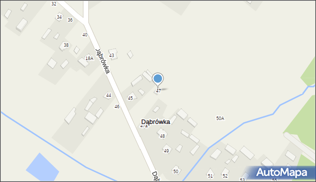 Dąbrówka, Dąbrówka, 47, mapa Dąbrówka