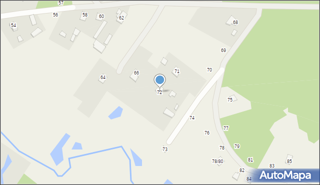 Dąbrówka, Dąbrówka, 72, mapa Dąbrówka