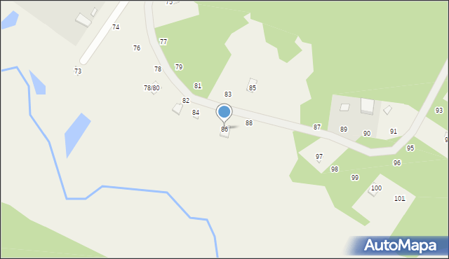 Dąbrówka, Dąbrówka, 86, mapa Dąbrówka