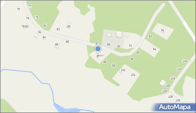 Dąbrówka, Dąbrówka, 97, mapa Dąbrówka