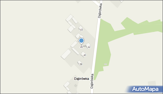Dąbrówka, Dąbrówka, 41, mapa Dąbrówka